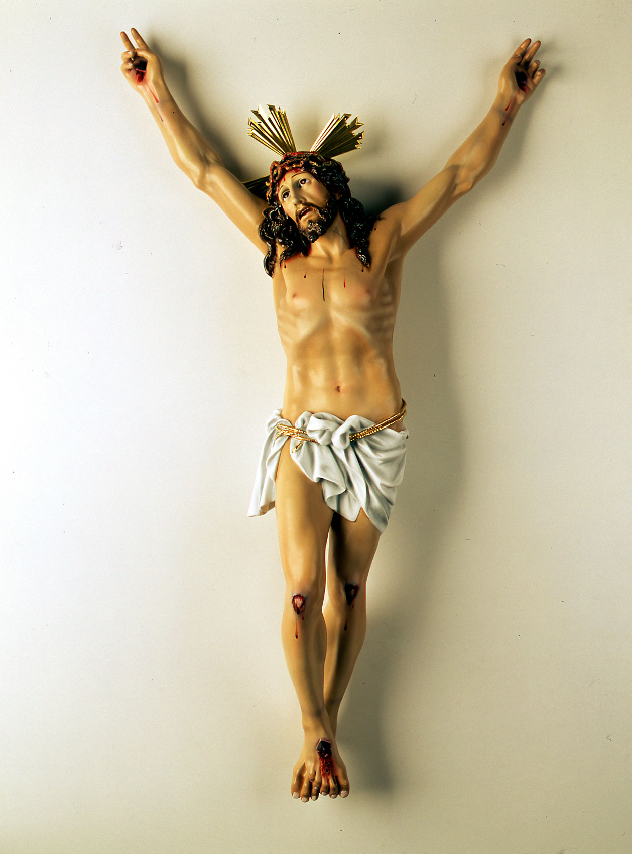 Cristo Crucificado - Agonia (Cruz Plana) - Crucifijo