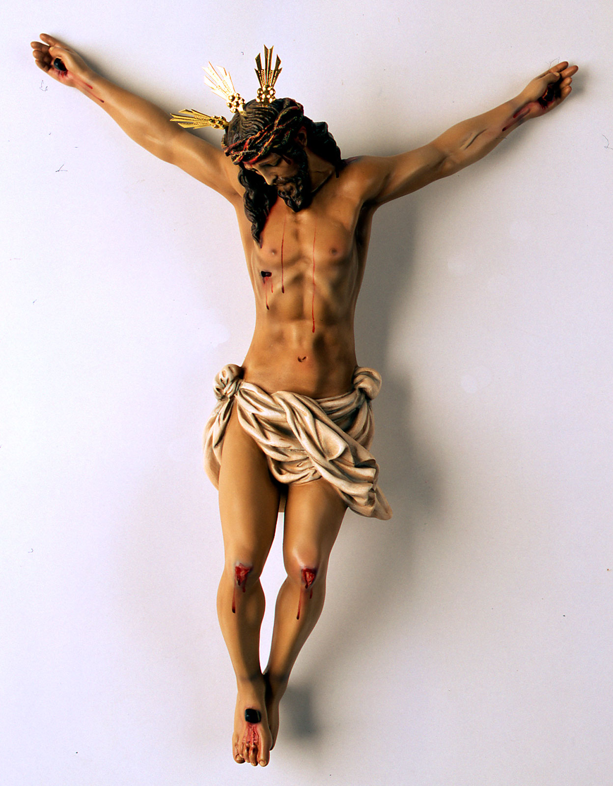 Cristo Crucificado-Muerto (Cruz Rustica)-Crucifijo