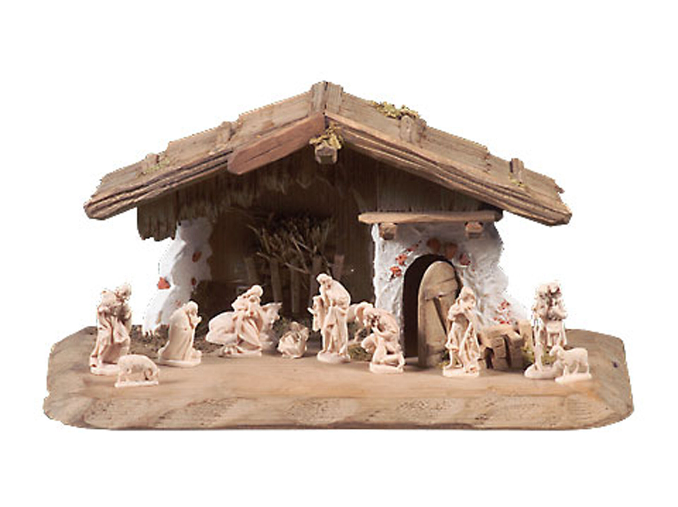 Set of 13 pieces with stable (Rupert Nativity)