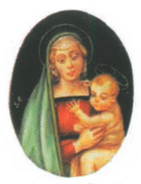 Medalla de la Virgen con niño (Rafael Sanzio)