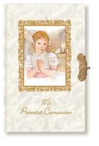 Missal First Communion of nacre. Prayer book.