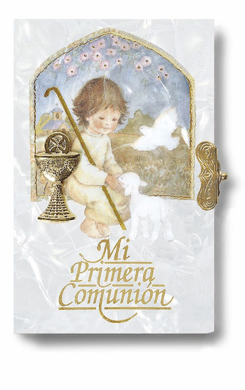 Missal First Communion of nacre. Prayer book.