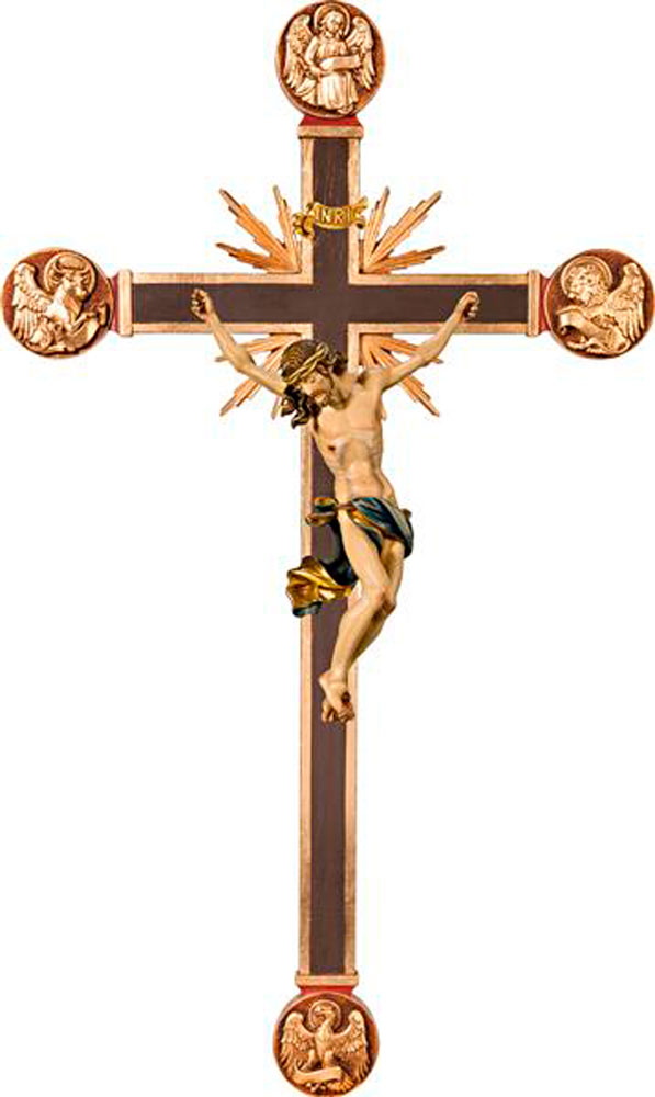 Corpus baroque cross Evangelists and rays