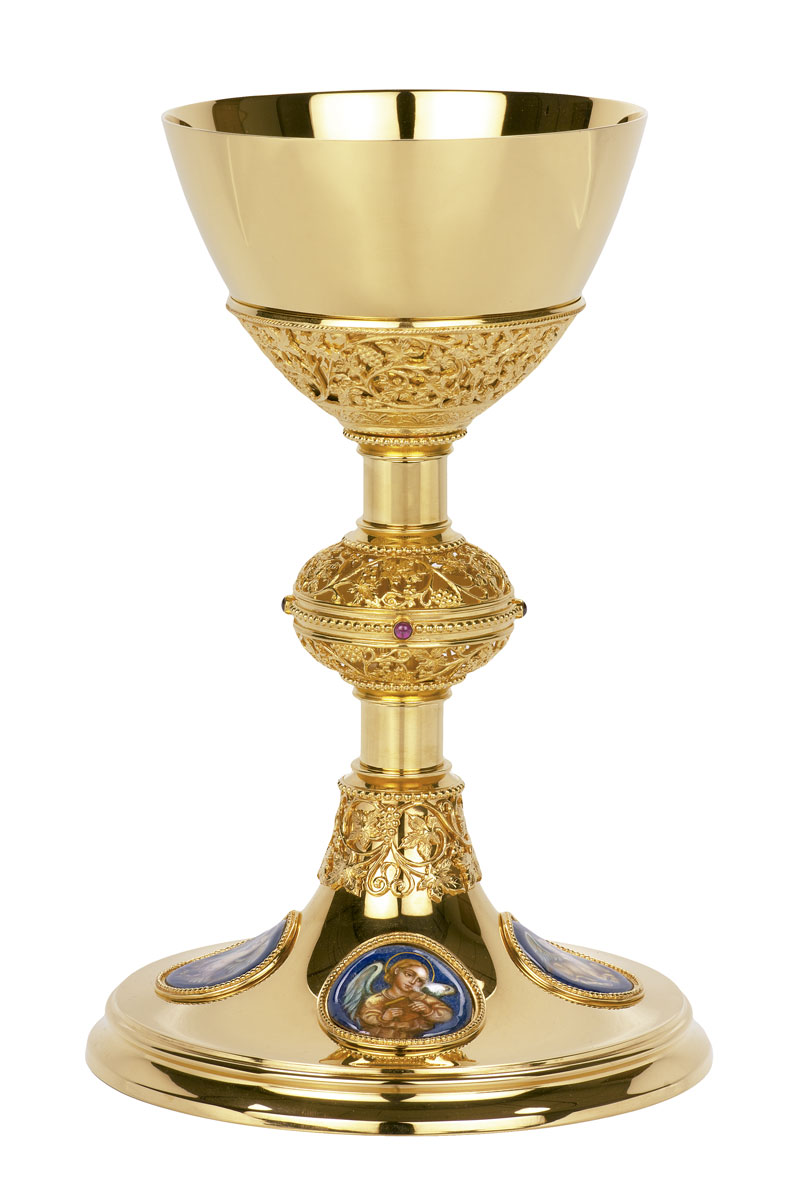 Chalice  Paten Evangelists and grapes.