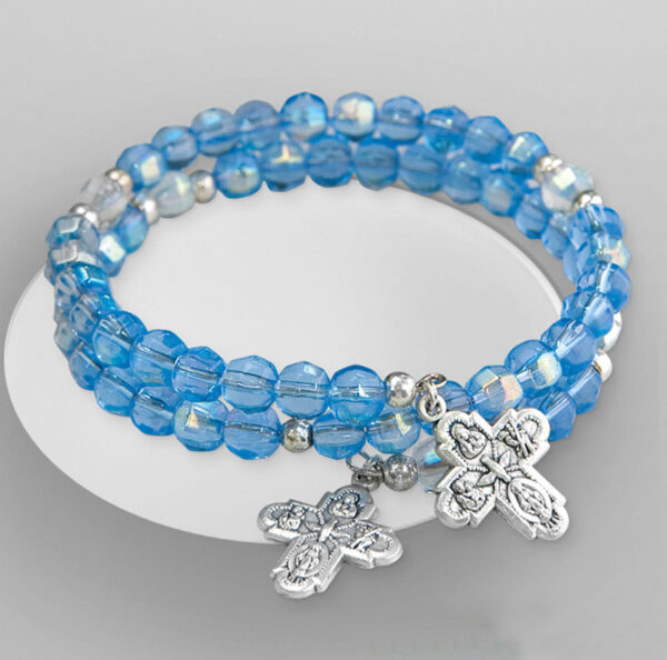 Brazalete de cristal con cruces. Muelle-0