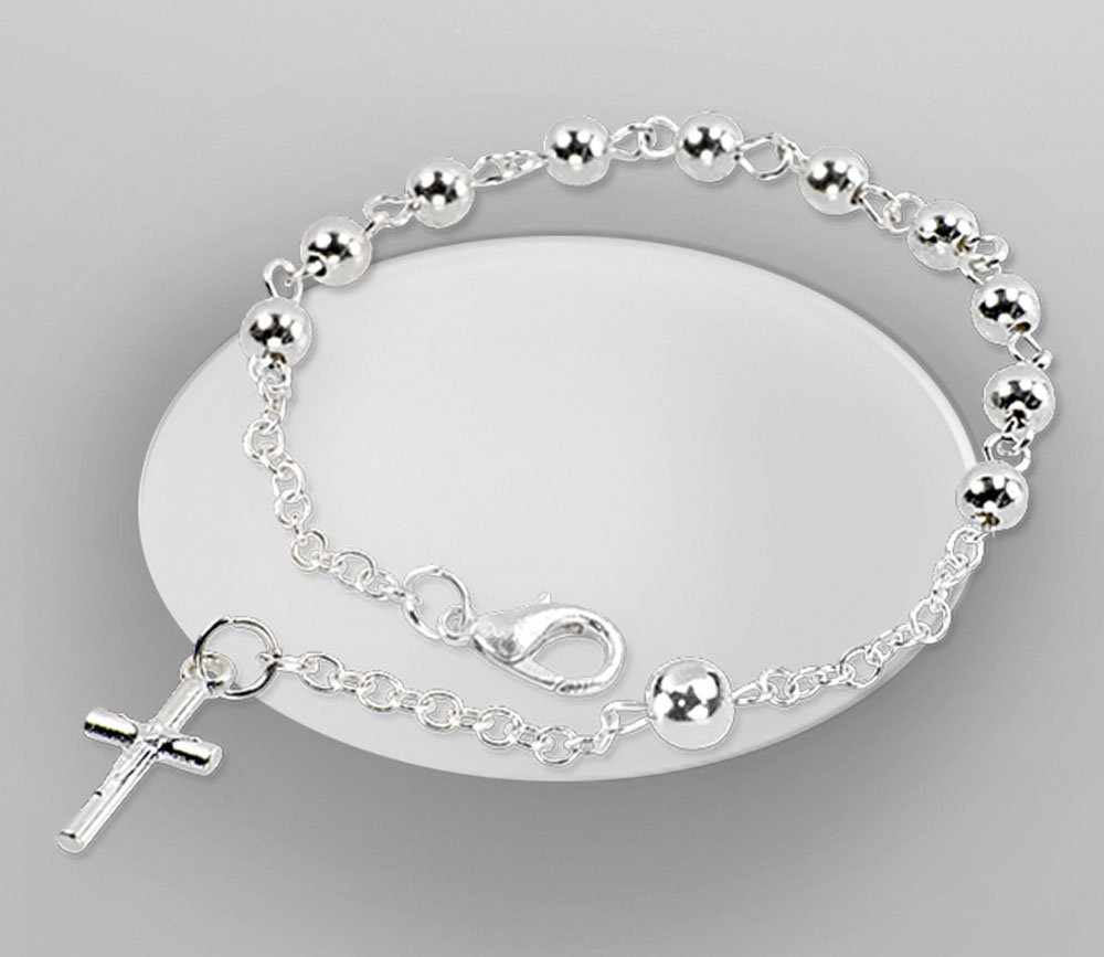 Bracelet with cross Close with clasp.