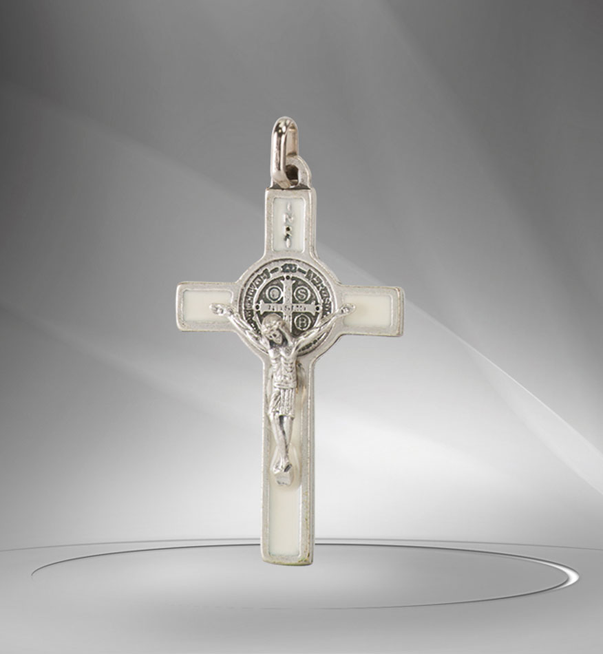 Saint Benedict cross. Enameled metal