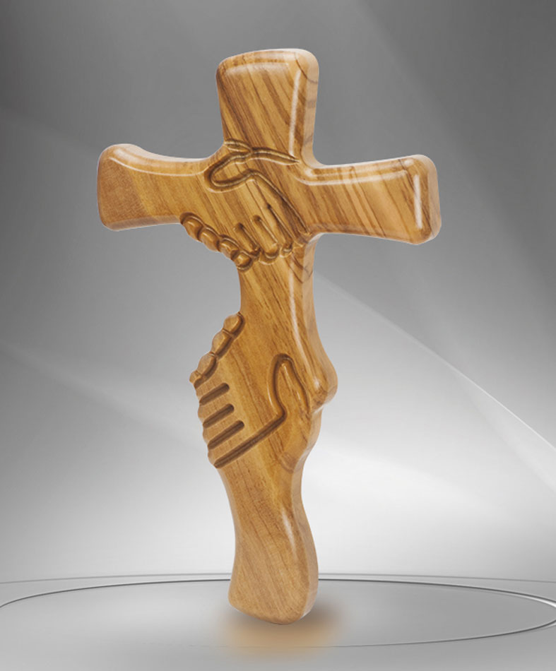 Cross of the friendship of olive wood