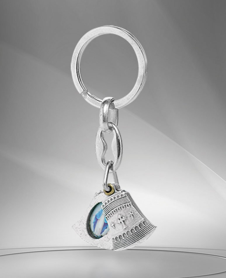 Bell shape keychain. Metal