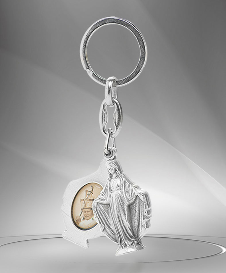 Keychain Our Lady of the Miracle. Metal