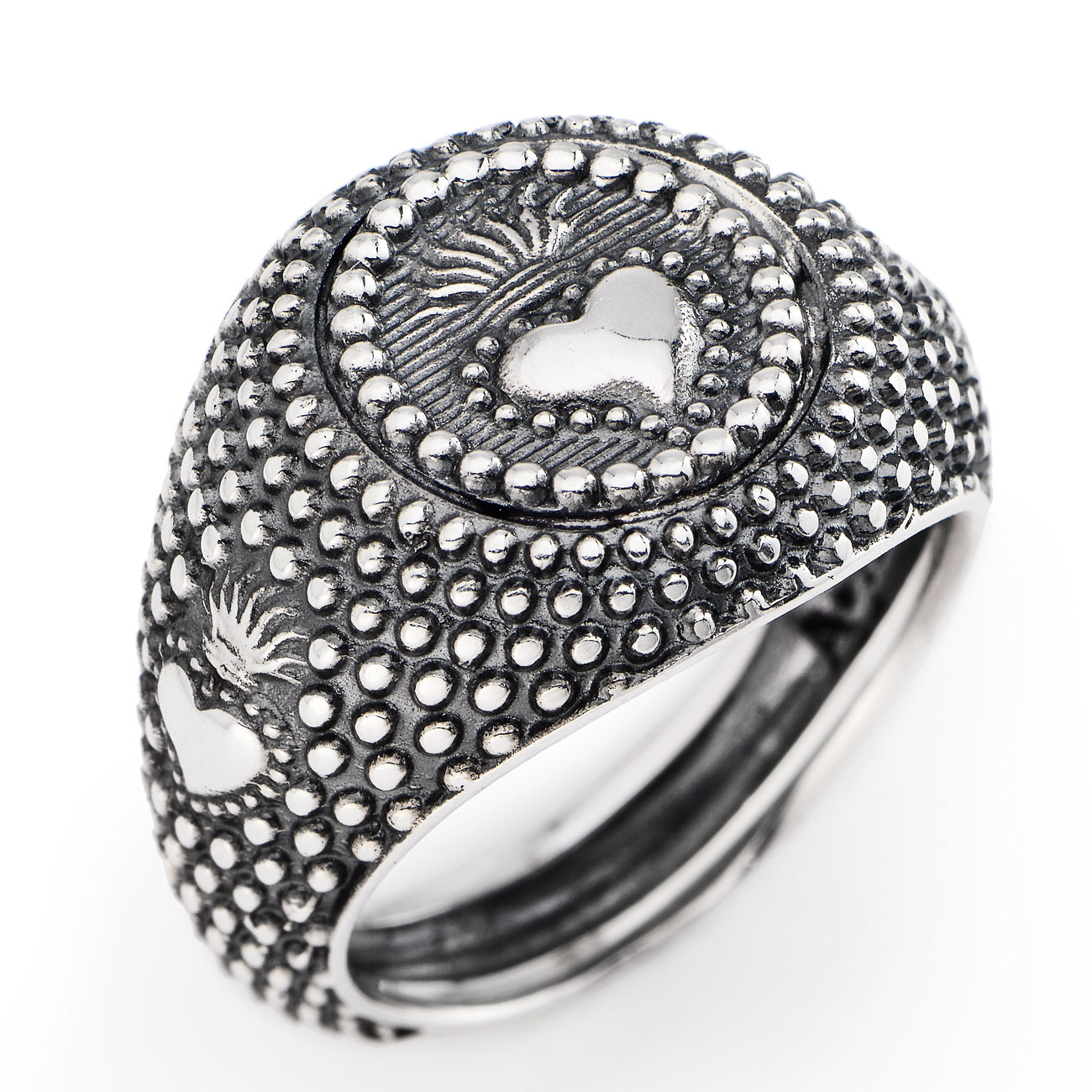 Anillo Ave Maria. Plata de ley. AMEN