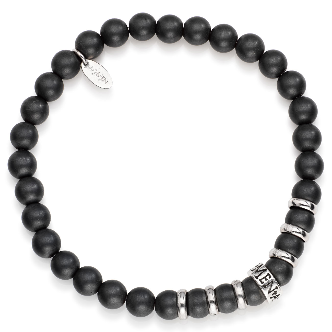 Men’s Bracelet. Sterling silver 925 y hematite. AMEN