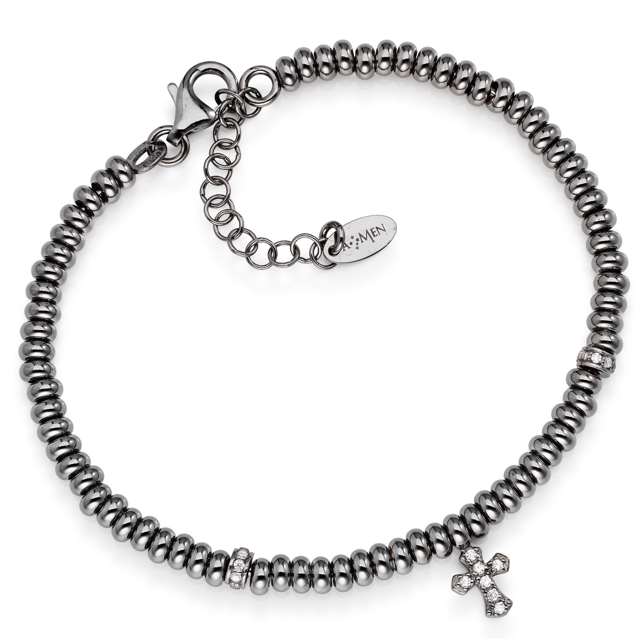 Cross bracelet (Man). Sterling silver 925. AMEN