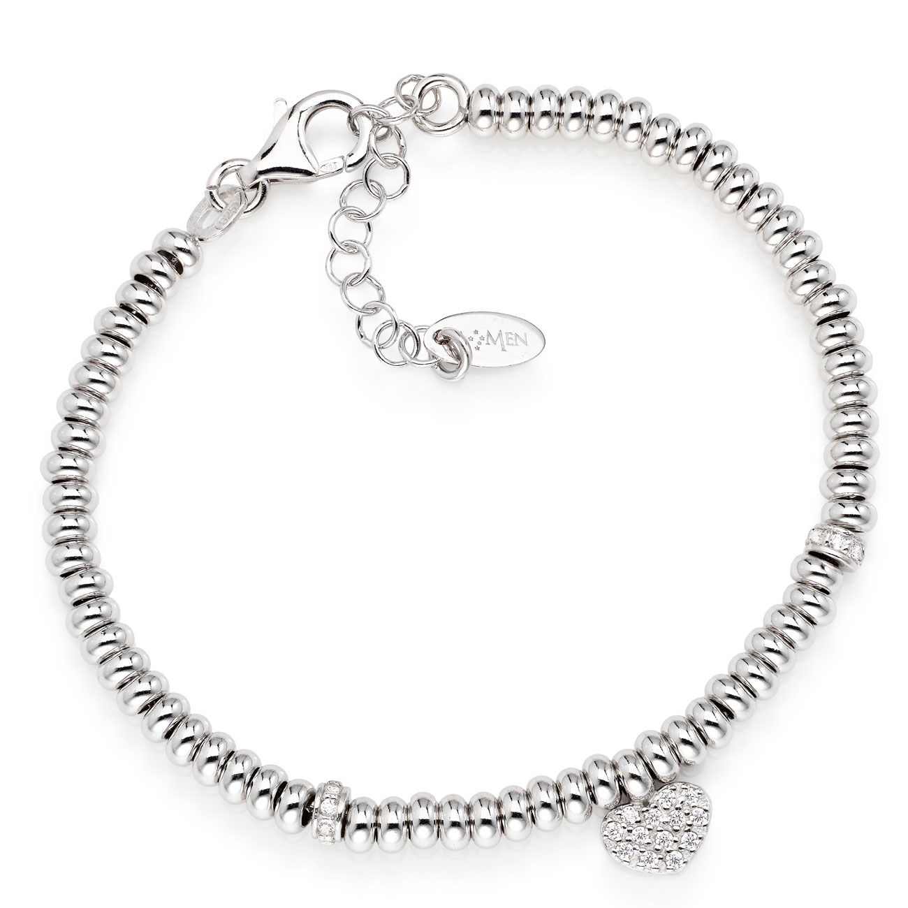 Heart bracelet (Woman). Sterling silver 925. Various finishes. AMEN