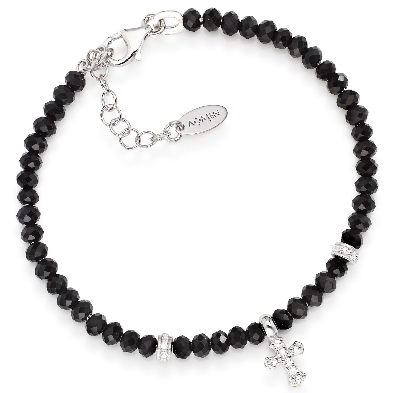 Cross Bracelet (Woman). Sterling silver 925. Various finishes. AMEN