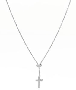 Cross choker. Sterling silver.  AMEN