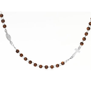 'Our Lady of the Miracle and Tau Cross' choker. Sterling silver 925. AMEN