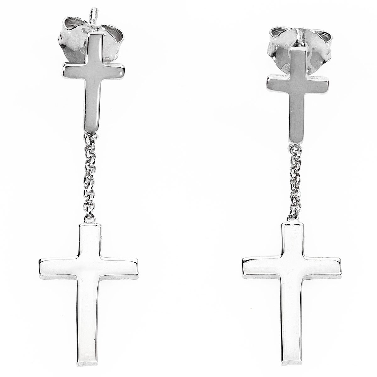 Pendientes Cruces. Plata de ley. AMEN