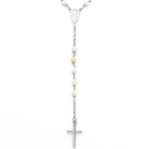 Rosario. Plata de ley 925 y nacar. AMEN