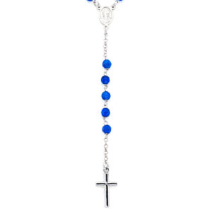 Rosario. Plata de ley 925 y jade azul. AMEN