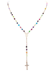 Rosario. Plata de ley 925 y agata. AMEN