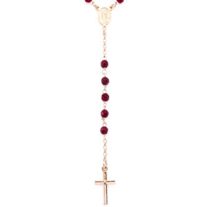 Rosario. Plata de ley 925 y agata. AMEN