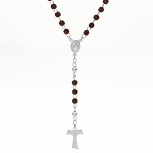 Rosario. Plata de ley 925 y madera. AMEN