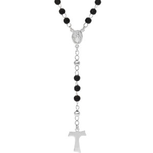 Rosario. Plata de ley 925 y madera. AMEN