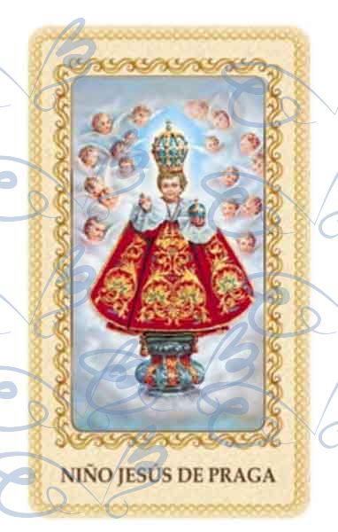 Child Jesus of Prague card laminated