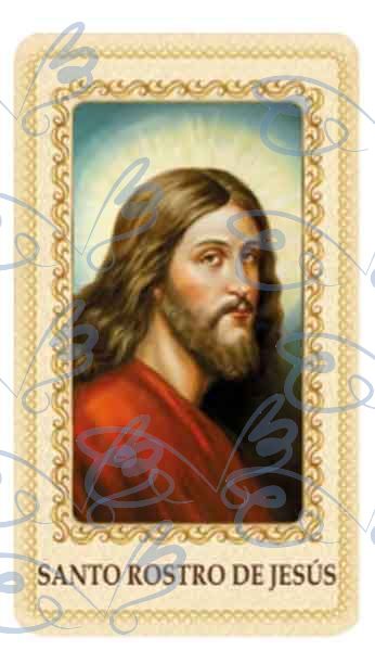 Holy face of Jesus card laminated