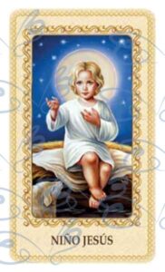 Estampa del Niño Jesus plastificada