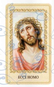Estampa del Ecce Homo plastificada
