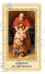 Estampa del Regreso del hijo Prodigo plastificada