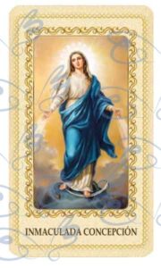 Estampa de la Inmaculada Concepcion plastificada
