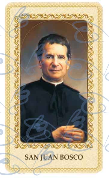 Saint John Bosco card laminated