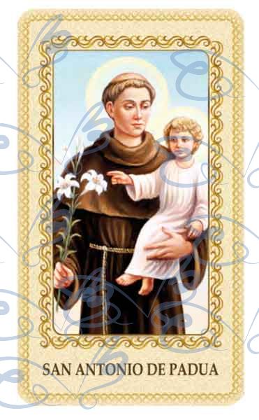 Saint Anthony of Padua card laminated