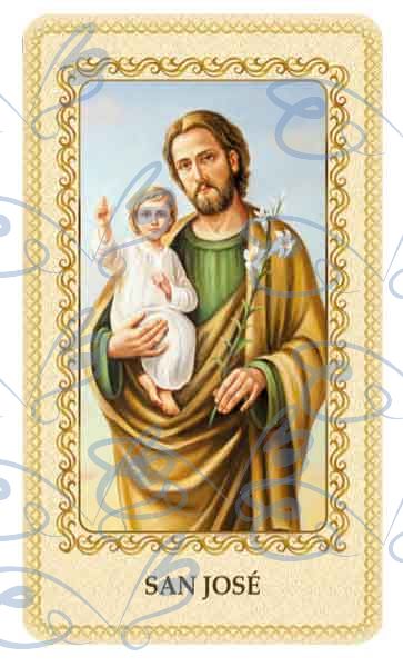 Saint Joseph card laminated