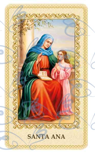 Saint Anne card laminated