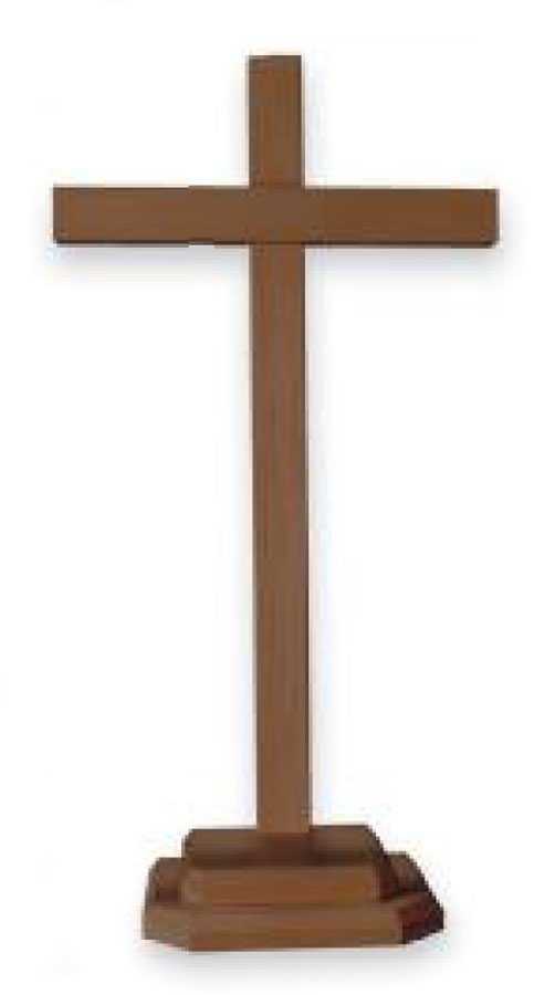 Wooden cross with pedestal