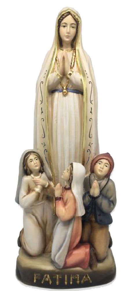 Virgen de Fatima con pastores