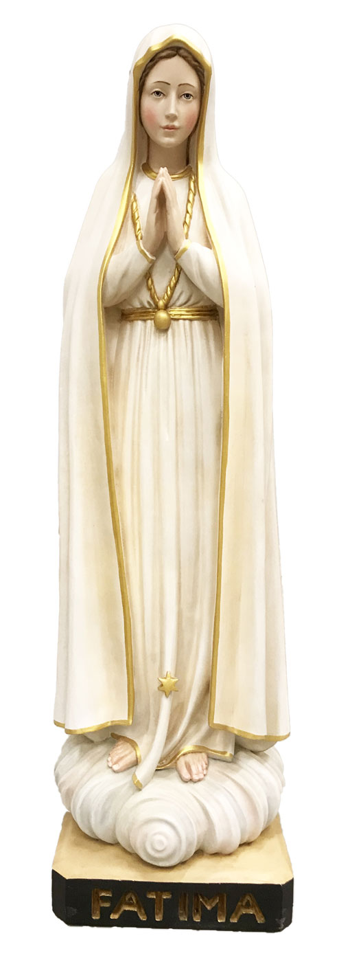 Virgen de Fatima. Fibra de vidrio