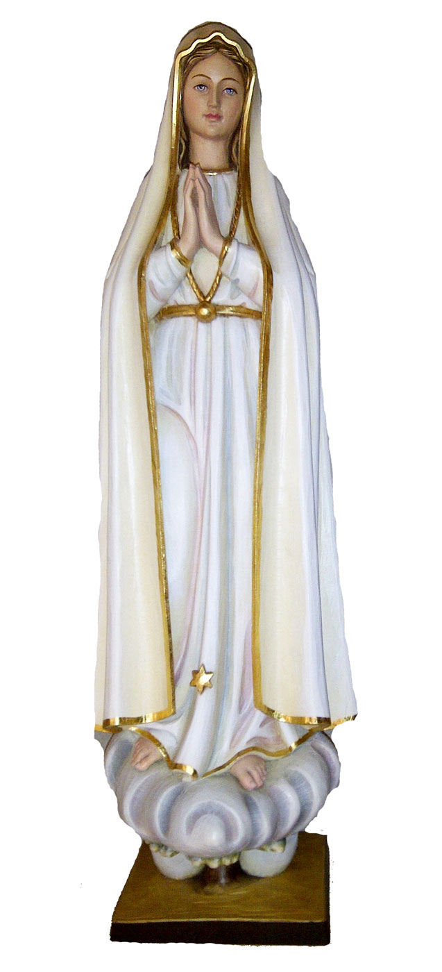 Virgen de Fatima. Fibra de vidrio