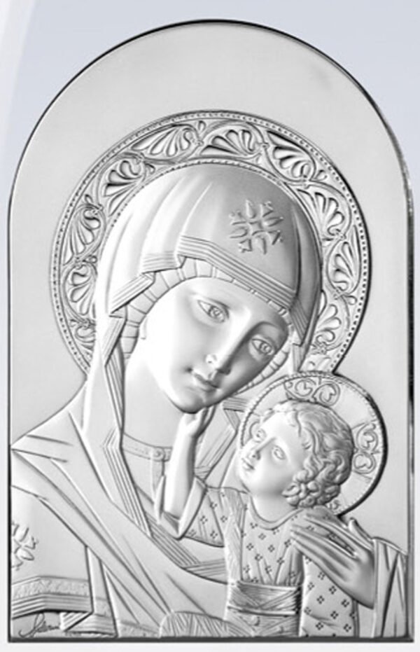 Retablo de la Virgen del Perpetuo Socorro. Plata laminada-0