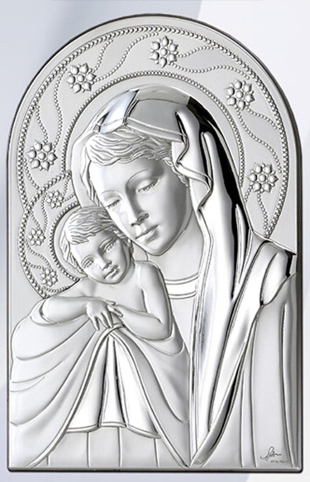 Retablo de la Virgen Maternal. Plata laminada