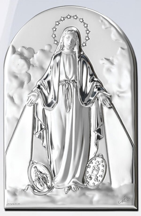 Retablo de la Virgen Milagrosa. Plata laminada-0