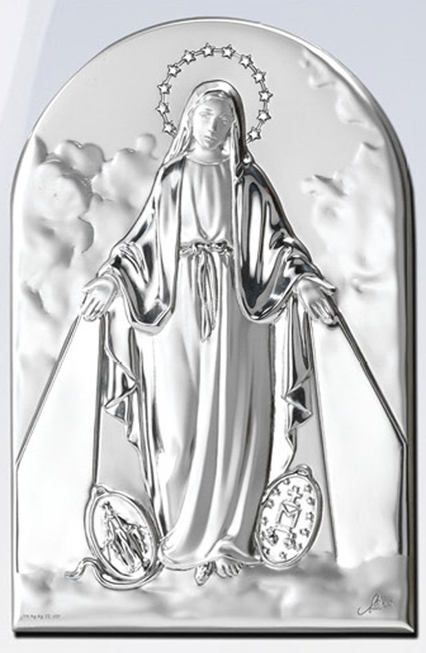 Retablo de la Virgen Milagrosa. Plata laminada