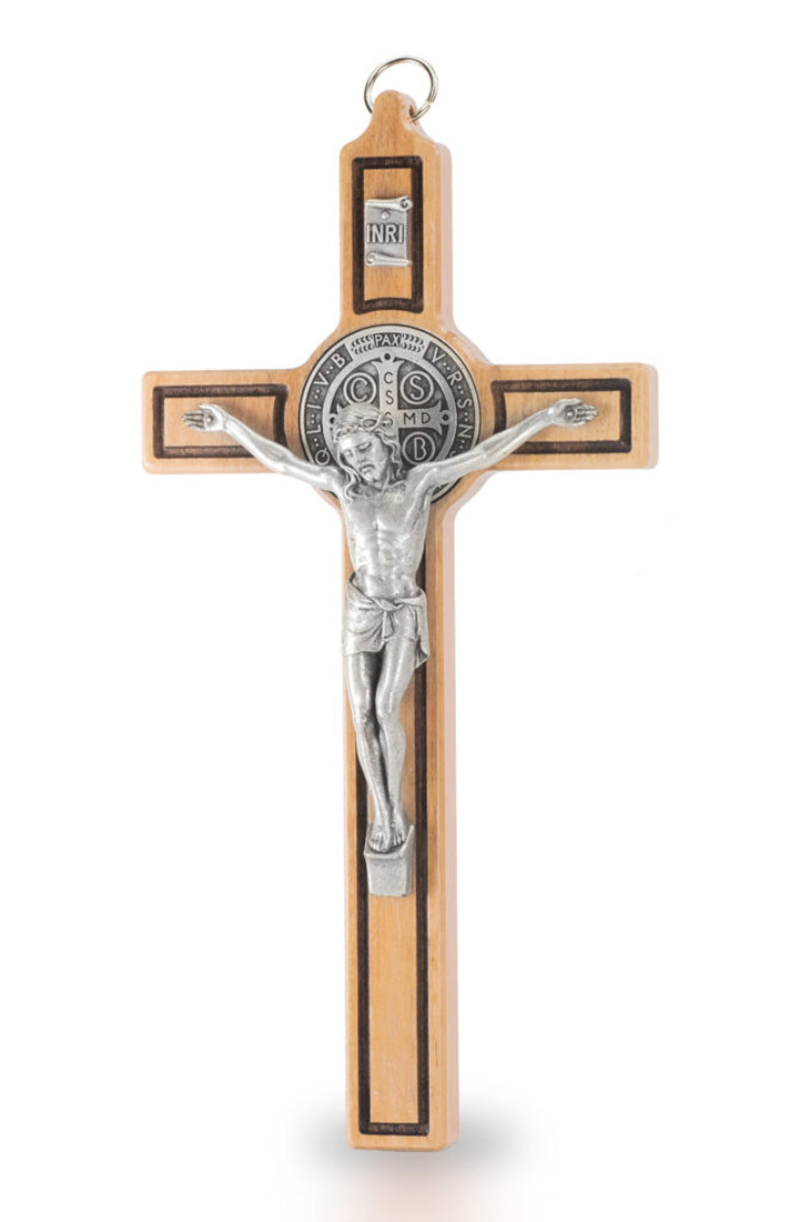 Saint Benedict cross. Olive