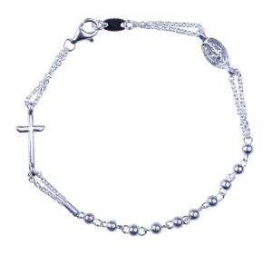Bracelet 3 mm. Our Lady of the Miracle. 925 sterling silver