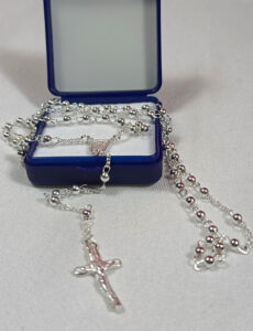 Rosary 3 mm. 925 sterling silver