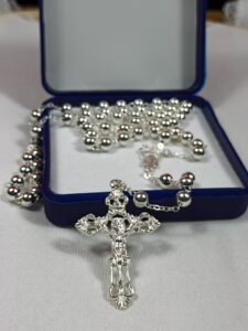 Rosary 4 mm. 925 sterling silver